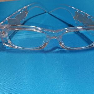 Unisex Palm Angels Designer Shades Clear Lenses White Frame NEW